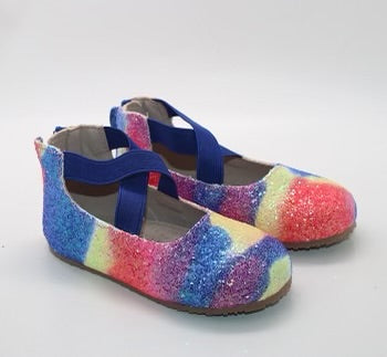 RTS Dark Tie Dye Glitter Ballerinas (SIZES 2,3,4)