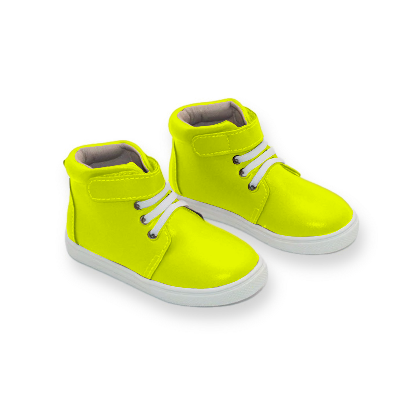 RTS Neon Yellow :eather Hightop (SIZES 2,3,4,5,6,7)