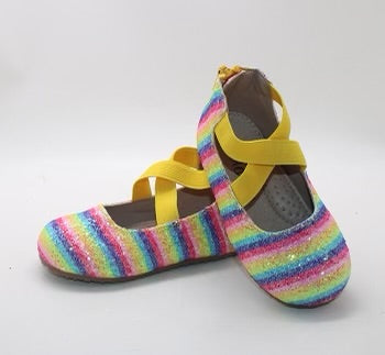RTS Rainbow Stripe Ballerinas (SIZE 2,3,4)