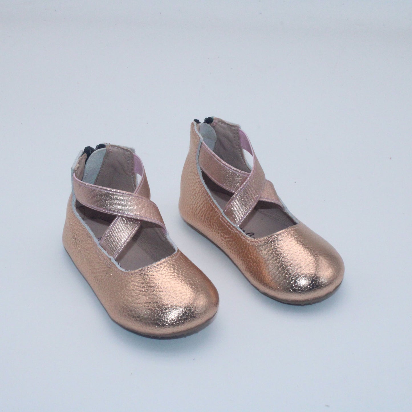 RTS Rose Gold Ballerinas (SIZES 0-3m, 3-6m, 12-18m )