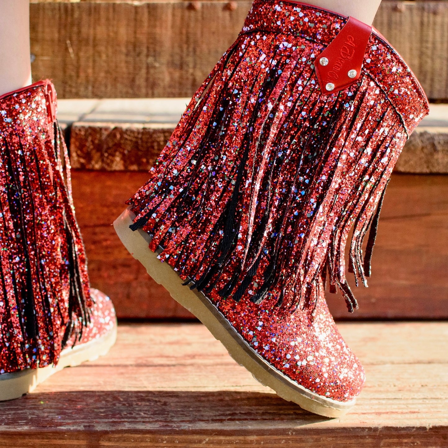 RTS Imperfect Red GLOW Fringe Dollys (SZ 7,8)