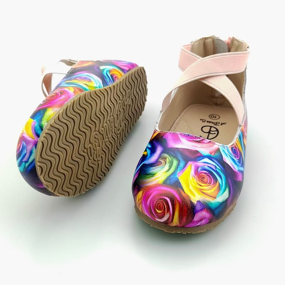 RTS Roses Leather Ballerina (SZ 10)