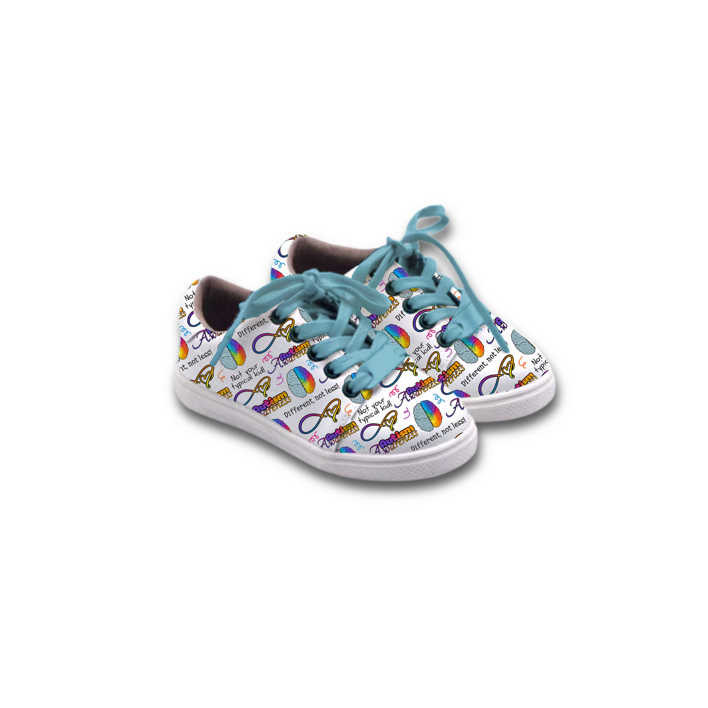 RTS ADULT WHITE AUTISM AWARENESS SNEAKERS (SZ 42,43)