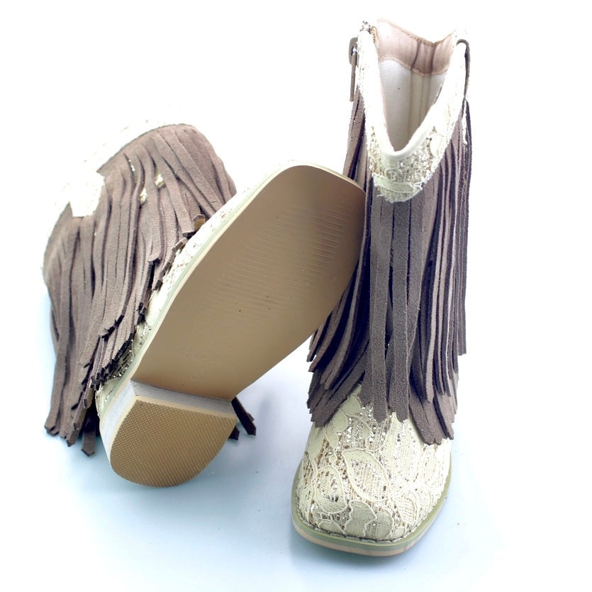 Latte Lace Fringe Cowgirls