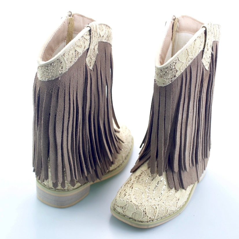 Latte Lace Fringe Cowgirls