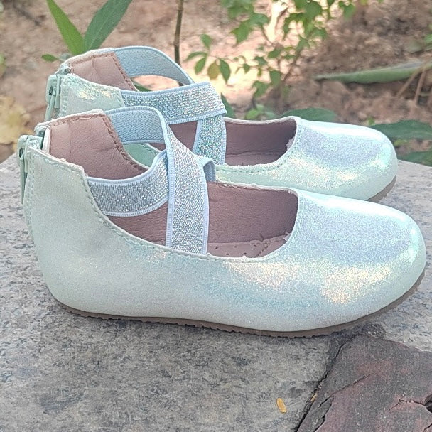 RTS Mint Shimmer Ballerinas (SIZES 2,5)