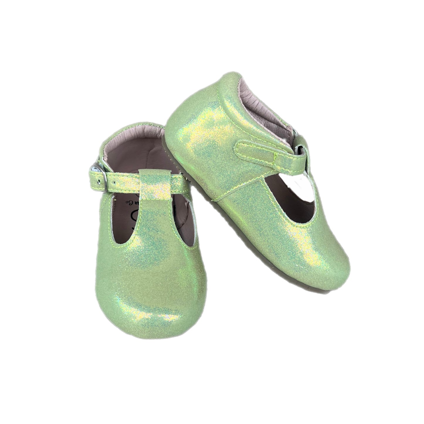 RTS Green Shimmer Tstraps (SIZES 2,5,BK2)