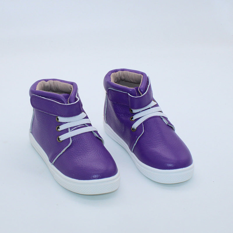 RTS Purple Leather Hightops (SZ 2,3,4)