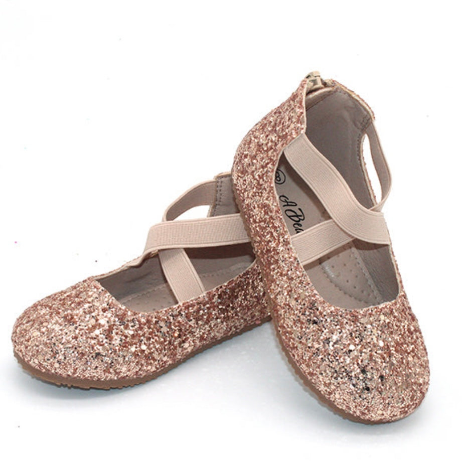 RTS Coffee Glitter Ballerinas (SZ 0,2,3,4,5,6)