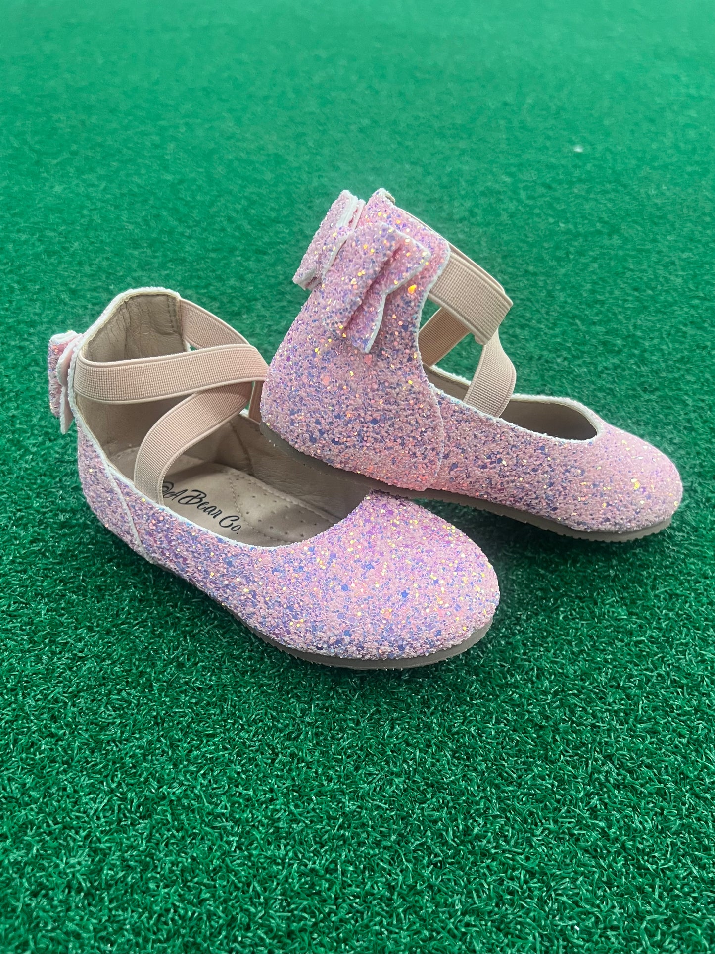 RTS Pink Lemonade Glitter Bowback Ballerinas
