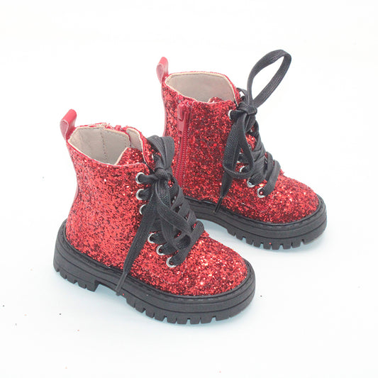 RTS Candy Apple Glitter Combats CHUNKY SOLE