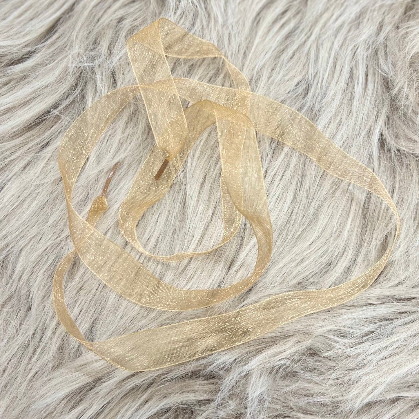 RTS Dark Cream Ribbon Laces