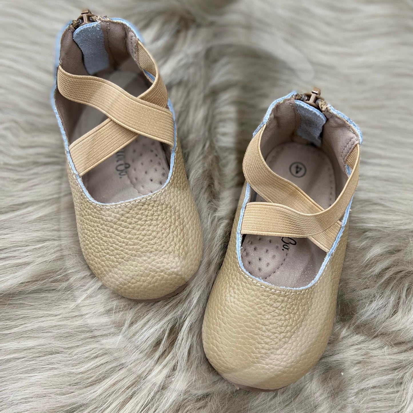 RTS Neutral Leather Ballerinas (SIZE 2)