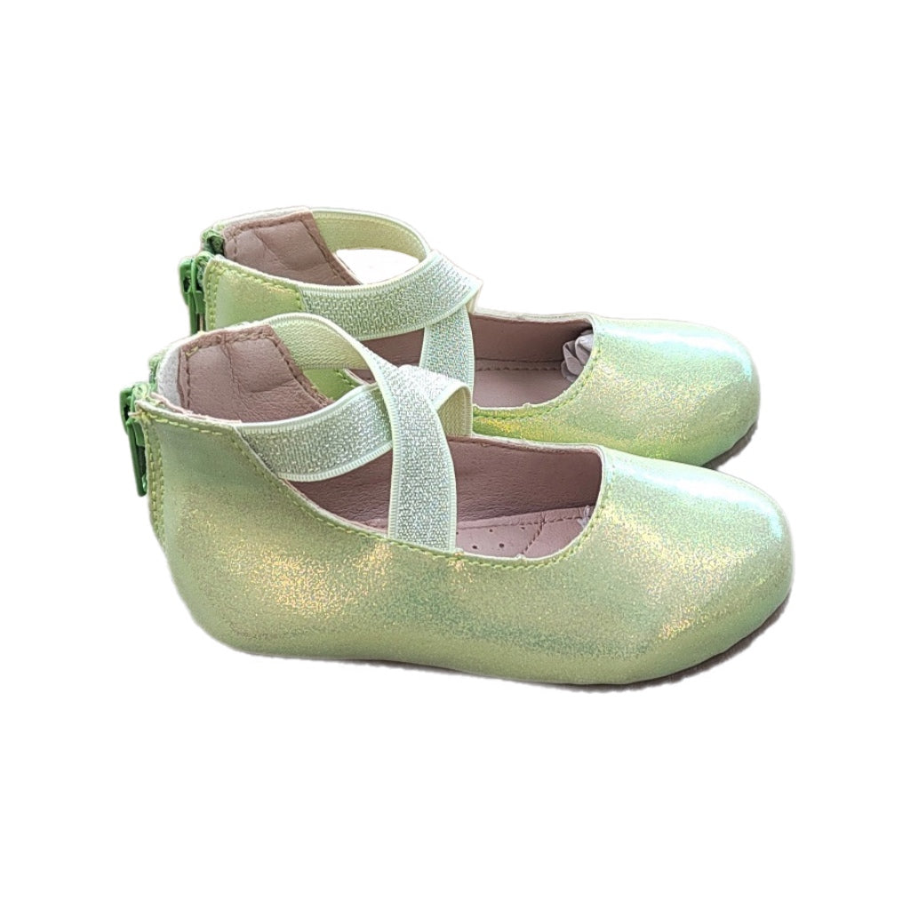 RTS Green Shimmer Ballerinas (SIZES 2,3,5)