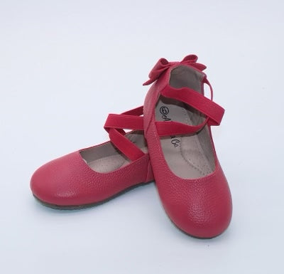RTS Strawberry Red Bow Back Ballerinas