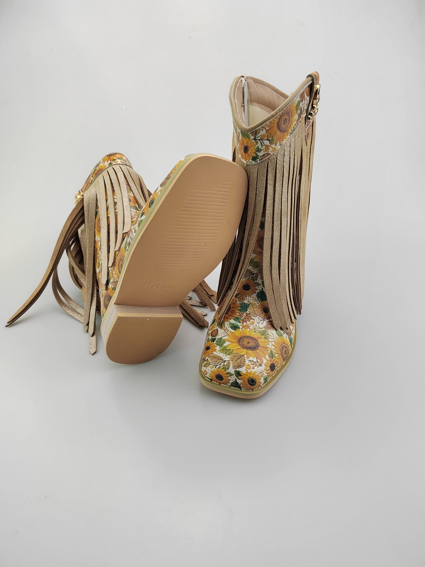 RTS Sunflower SUEDE Fringe Cowgirls (SZ 6,7,8,9,13,BK2,BK3,BK4)