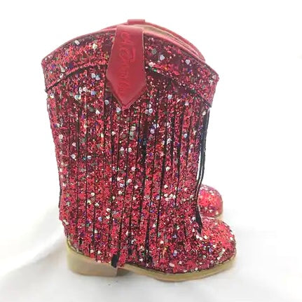 RTS Red GLOW Fringe Cowgirls