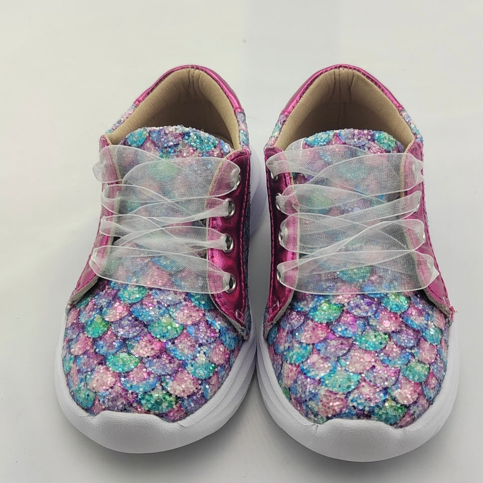 RTS Pink/Purple Mermaid Sneakers (SZ 6,7,8,9,10,12, BK2,BK3,BK4)