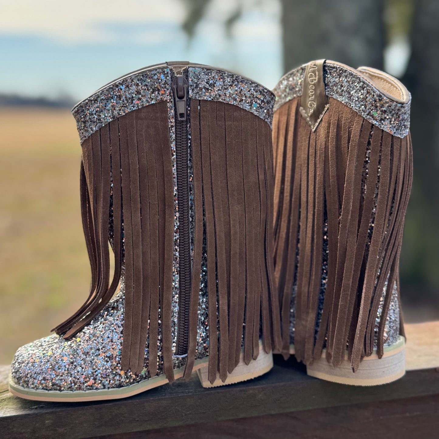 RTS Brown GLOW SUEDE Fringe Cowgirl