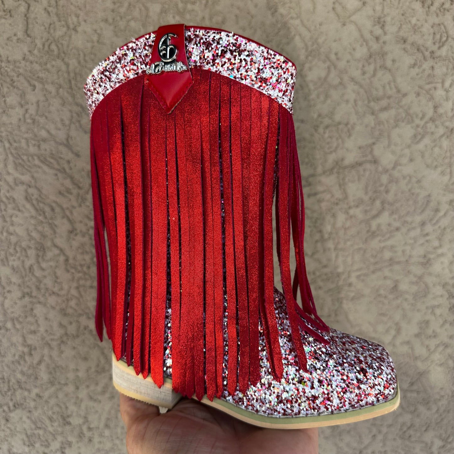 RTS Cherry Sprinkle Metallic SUEDE Fringe Cowgirls