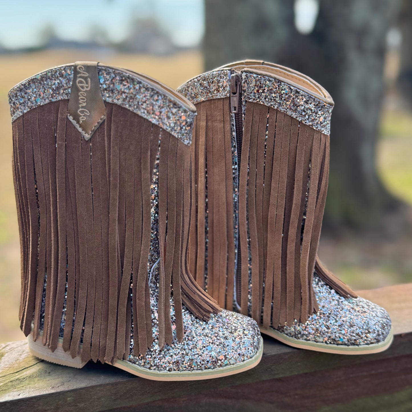 RTS Brown GLOW SUEDE Fringe Cowgirl