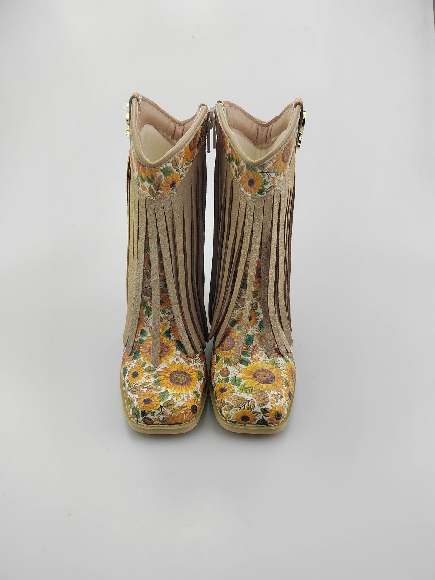 RTS Sunflower SUEDE Fringe Cowgirls (SZ 6,7,8,9,13,BK2,BK3,BK4)