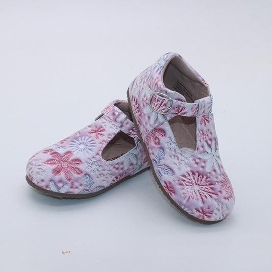 RTS Pink Snowflakes T-Straps (SZ 5)