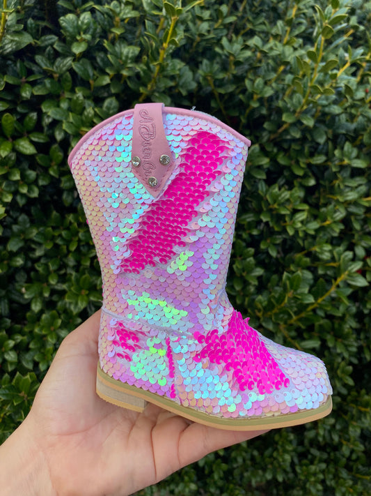 RTS Pink Dreams Sequin Cowgirls (SZ 4,5,11,12)