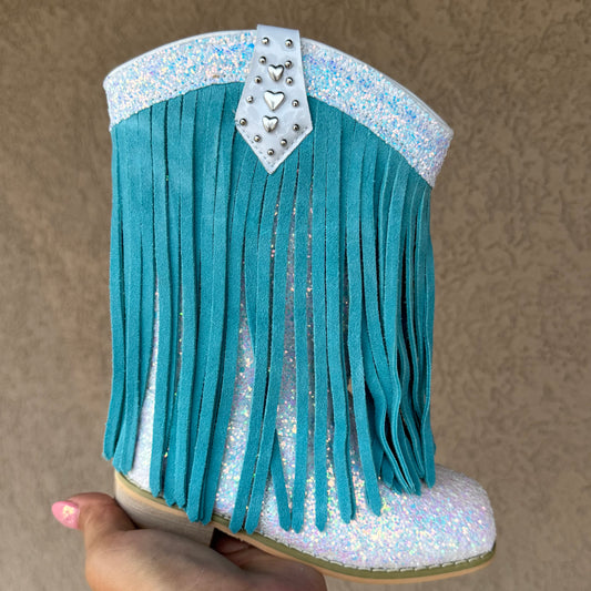 RTS Fairy Wings HEART TAB SUEDE Fringe Cowgirls