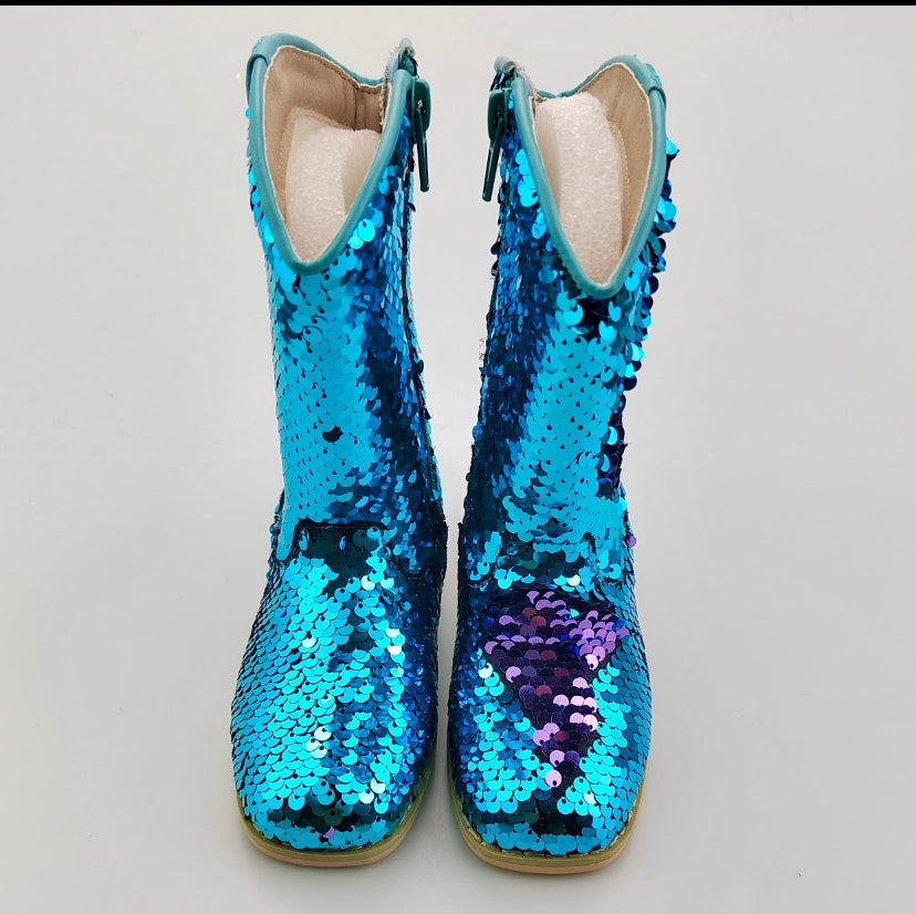 RTS Turquoise/Lavender FLIP SEQUIN Cowgirls