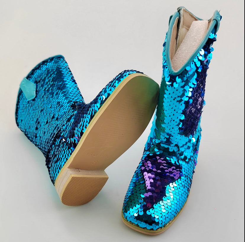 RTS Turquoise/Lavender FLIP SEQUIN Cowgirls