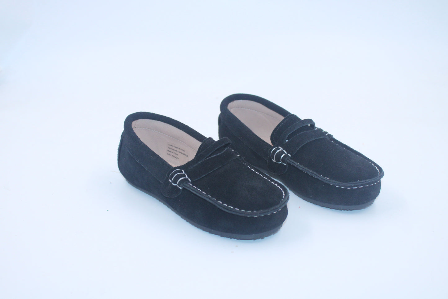 RTS Black Suede Penny Loafers (SZ 3)