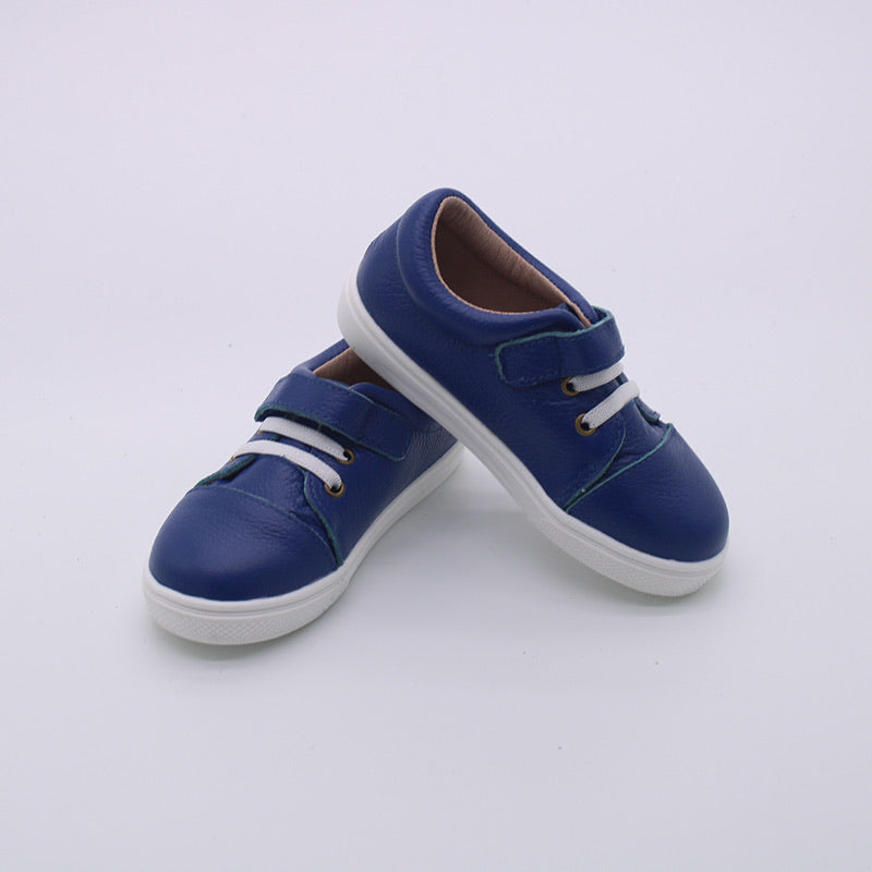 RTS Blue Leather Velcro Sneakers