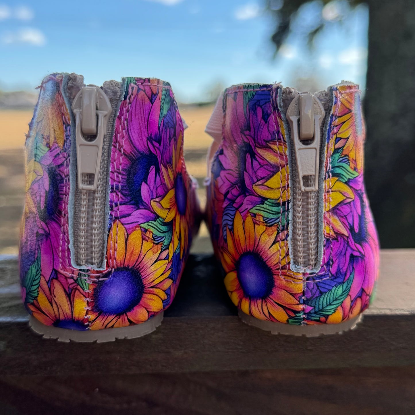 RTS Neon Sunflower Leather Ballerina (SZ 10)