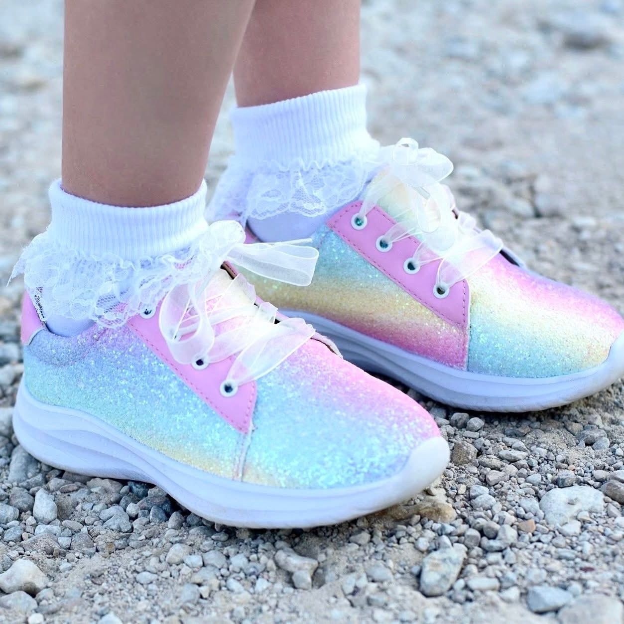 RTS Pastel Rainbow Glitter Sneaker