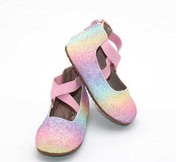 LAST CHANCE RTS Pastel Rainbow Glitter Ballerinas