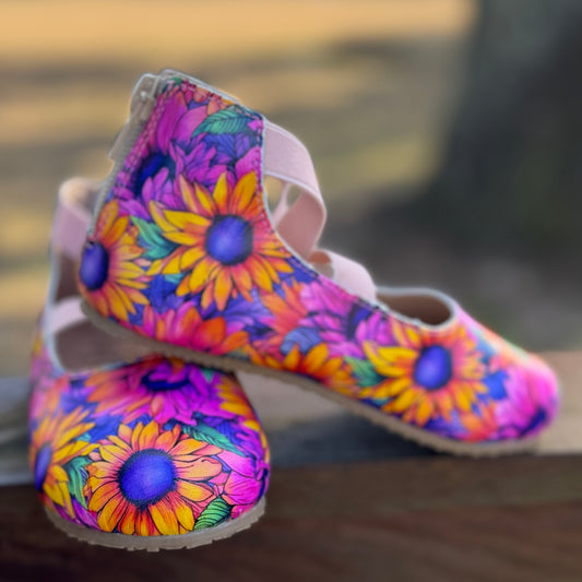 RTS Neon Sunflower Leather Ballerina (SZ 10)