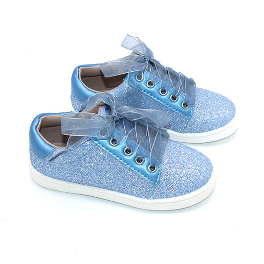 *IMPERFECT* Blue Smooth Glitter Sneakers