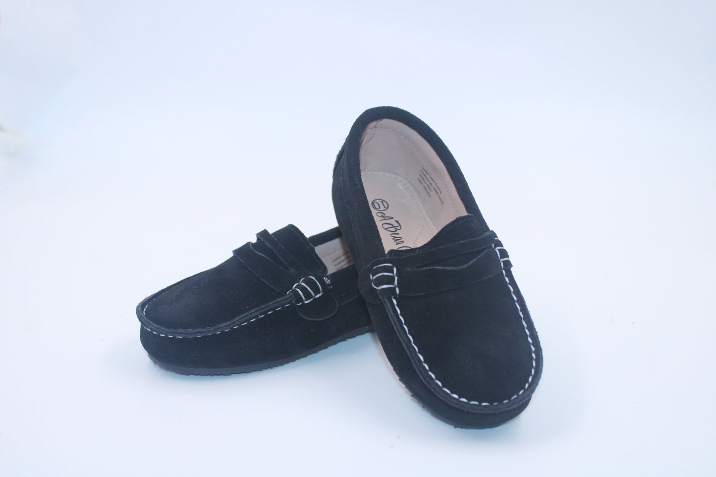 RTS Black Suede Penny Loafers (SZ 3)