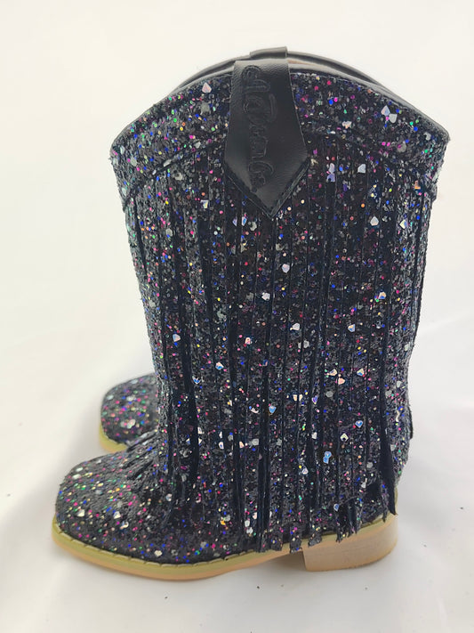 PRESELL Black GLOW Fringe Cowgirl