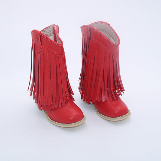 RTS Cherry Red Double Fringe Cowgirls