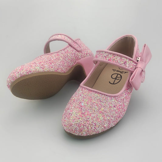 RTS IMPERFECT Pink Confetti GLOW Glitter Heels (SZ 7,9,10,12)