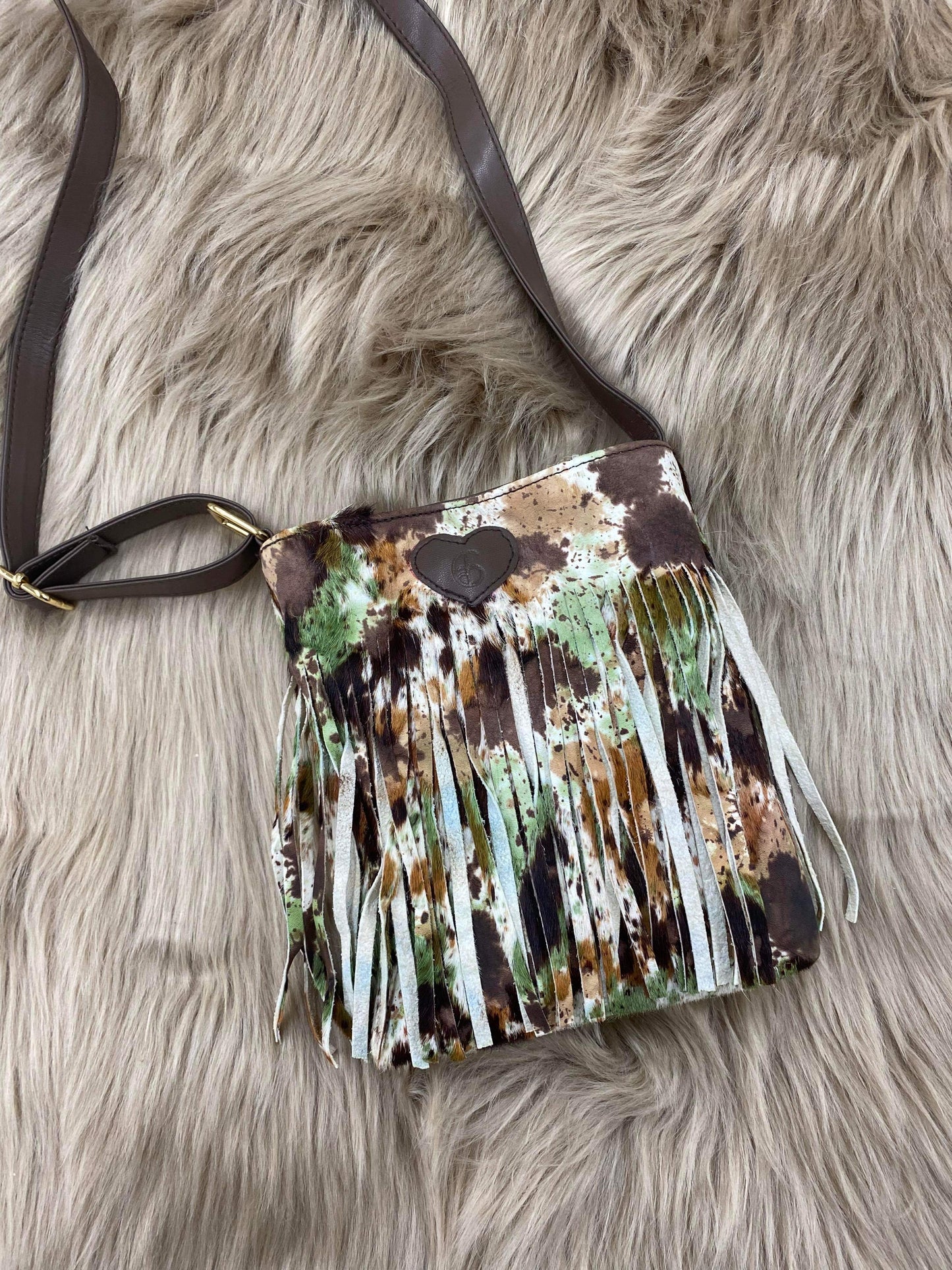RTS Green Cow Purse