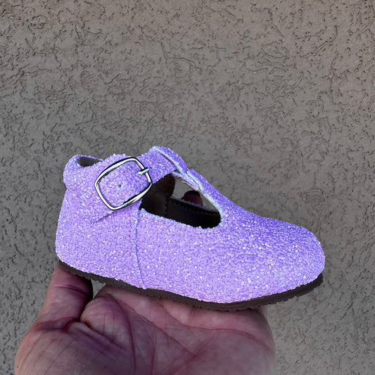 RTS Light Purple Glitter Tstraps (SZ 2,BK4)