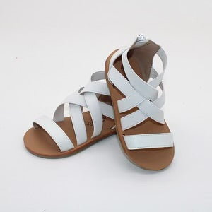 LAST CHANCE RTS White Leather X Sandals