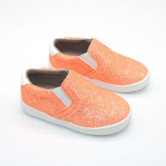 *IMPERFECT* Coral Smooth Glitter Slides