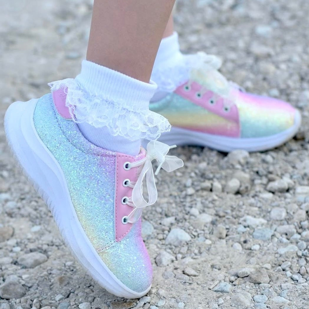 RTS Pastel Rainbow Glitter Sneaker