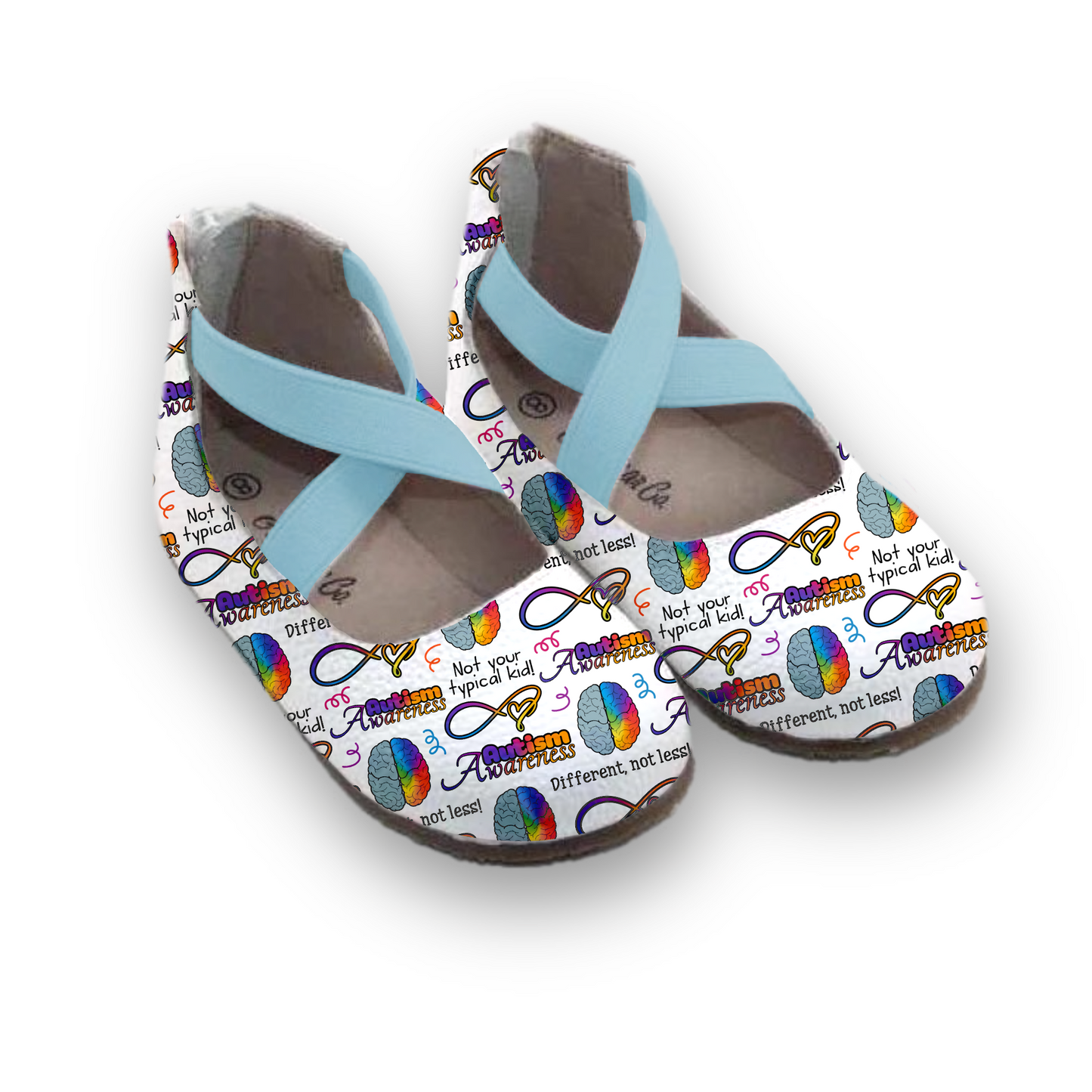 RTS Leather Autism Awareness Ballerinas