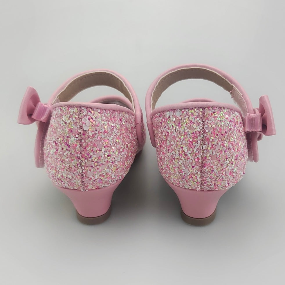RTS IMPERFECT Pink Confetti GLOW Glitter Heels (SZ 7,9,10,12)