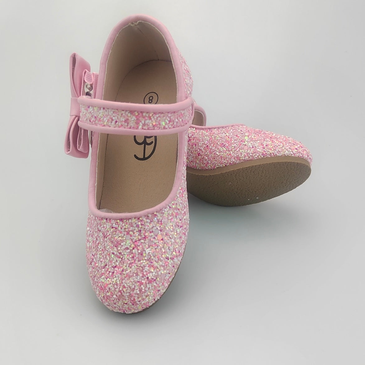 RTS IMPERFECT Pink Confetti GLOW Glitter Heels (SZ 7,9,10,12)